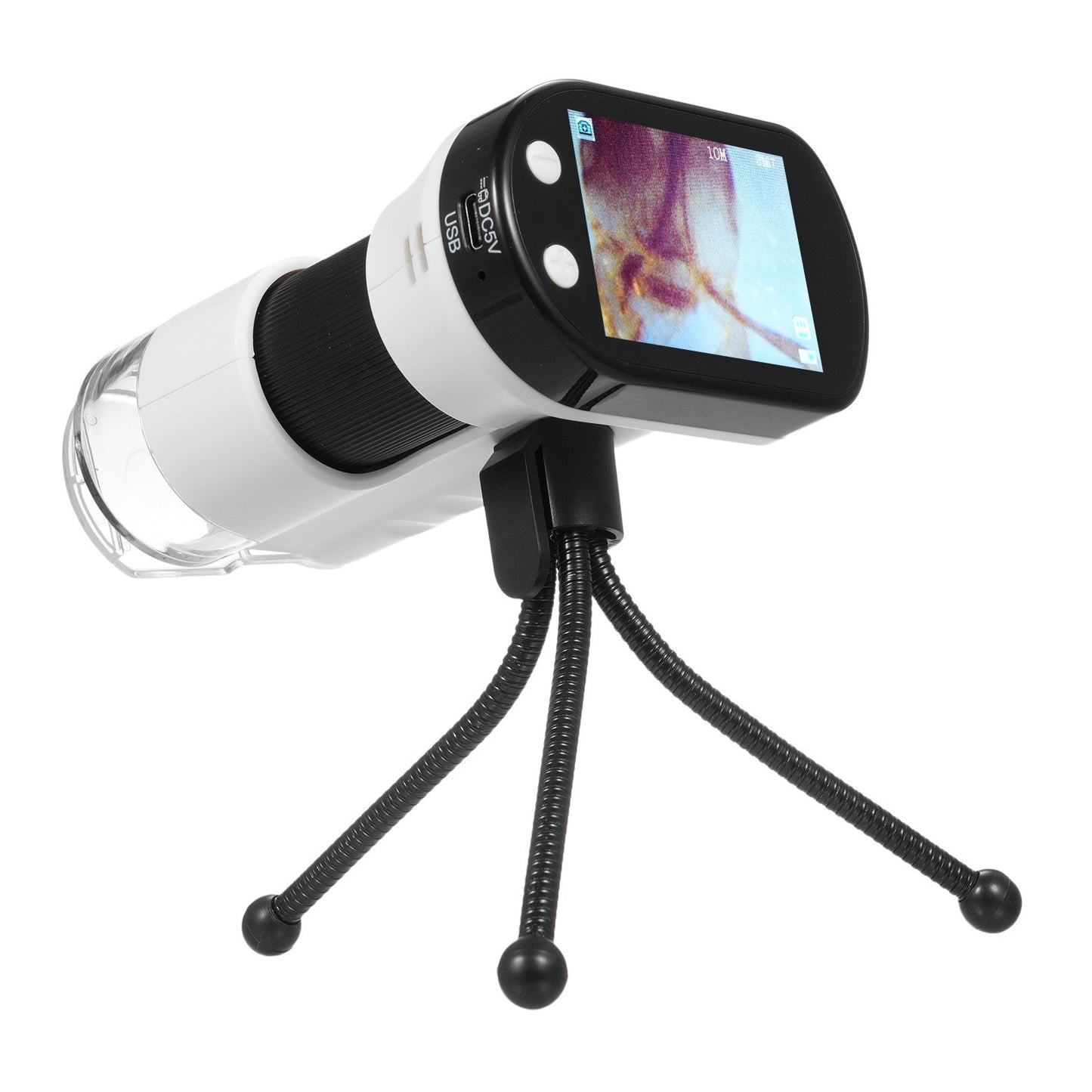 Rechargeable Portable Digital Microscope with 2.4-Inch LCD Screen – Handheld Mini Microscope for Kids, Biology, and Science Education