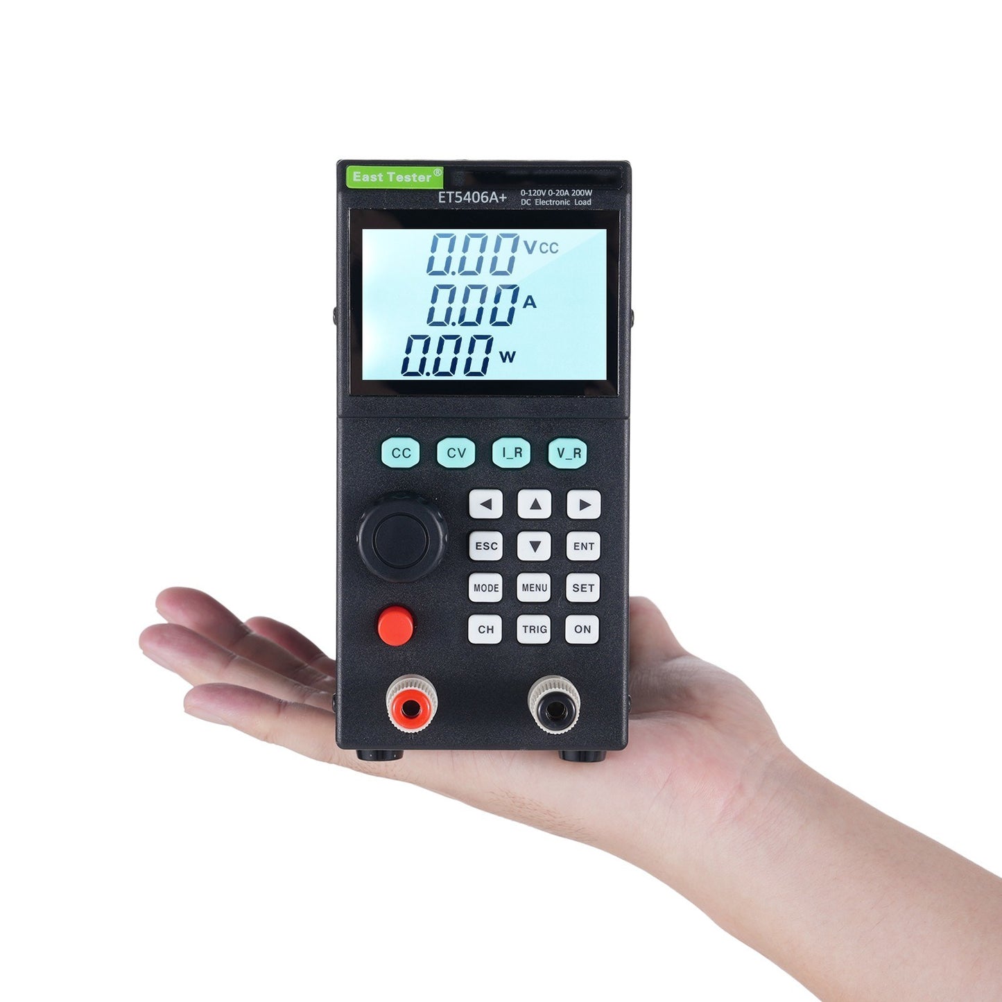ET5406A+ 200W Programmable DC Load Tester, 0-120V/0-20A, 1mV/1mA Precision Mini Battery Tester for CC/CV Testing