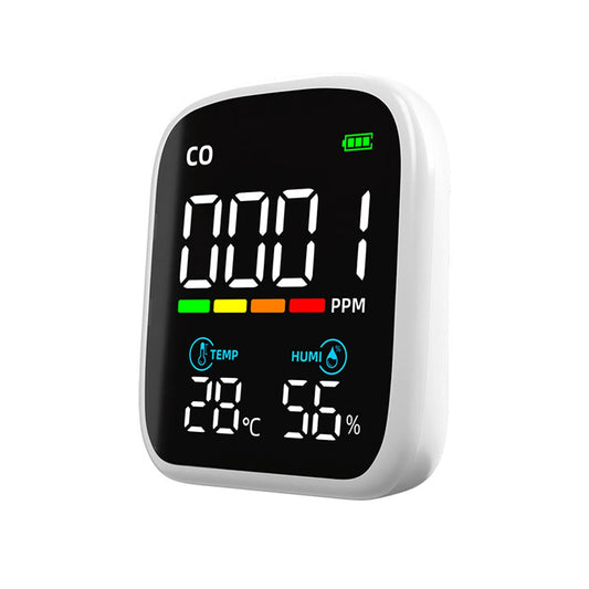 Portable CO Detector & Multifunction Air Quality Tester with Digital LED Display
