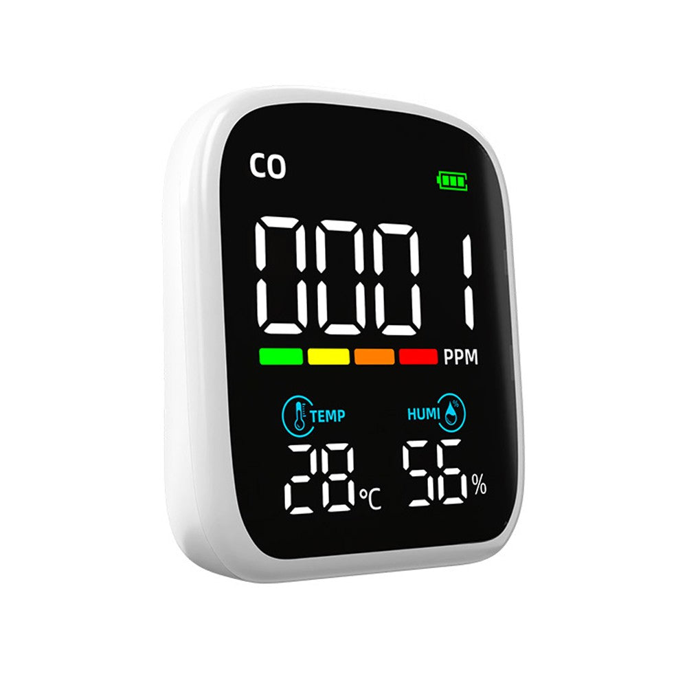 Portable CO Detector & Multifunction Air Quality Tester with Digital LED Display