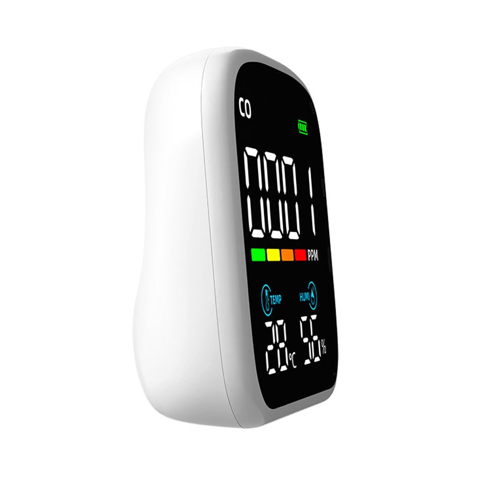 Portable CO Detector & Multifunction Air Quality Tester with Digital LED Display