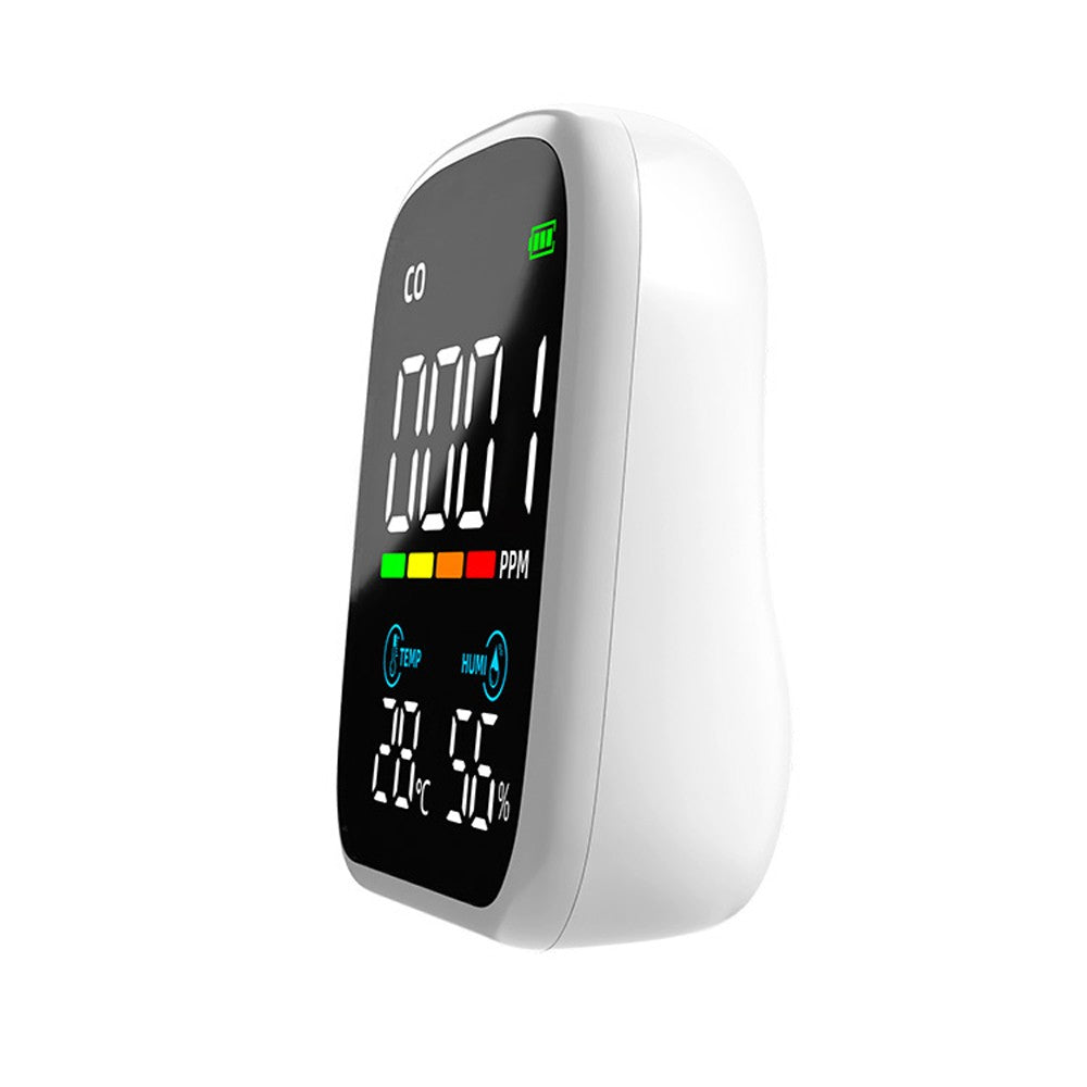 Portable CO Detector & Multifunction Air Quality Tester with Digital LED Display