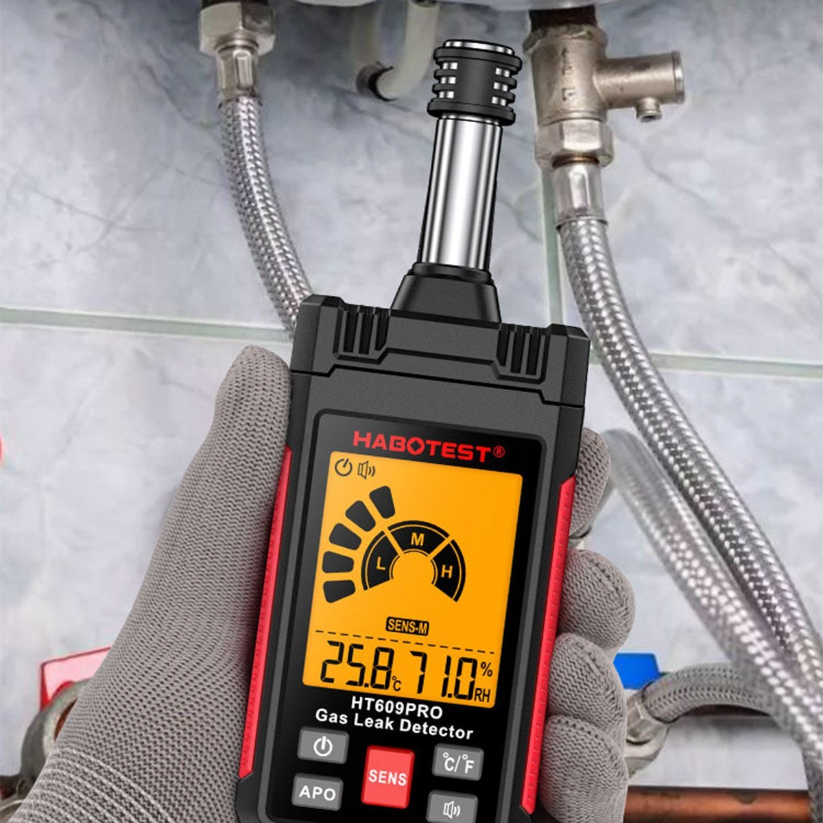 HT609PRO Gas Leak Detector | Natural Gas Detection | 50-1000PPM | HABOTEST