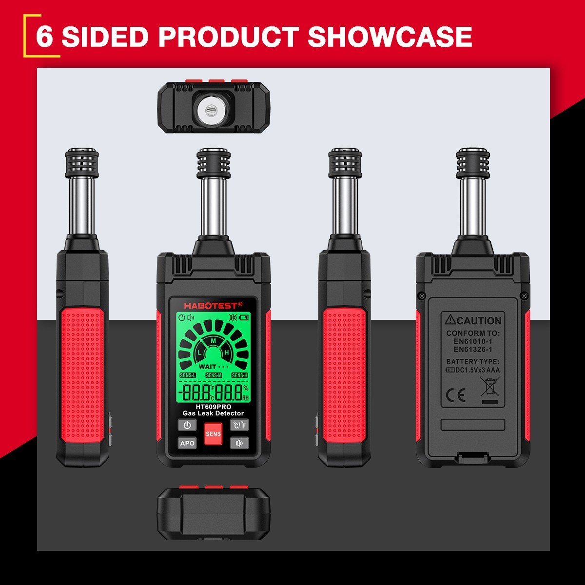 HT609PRO Gas Leak Detector | Natural Gas Detection | 50-1000PPM | HABOTEST