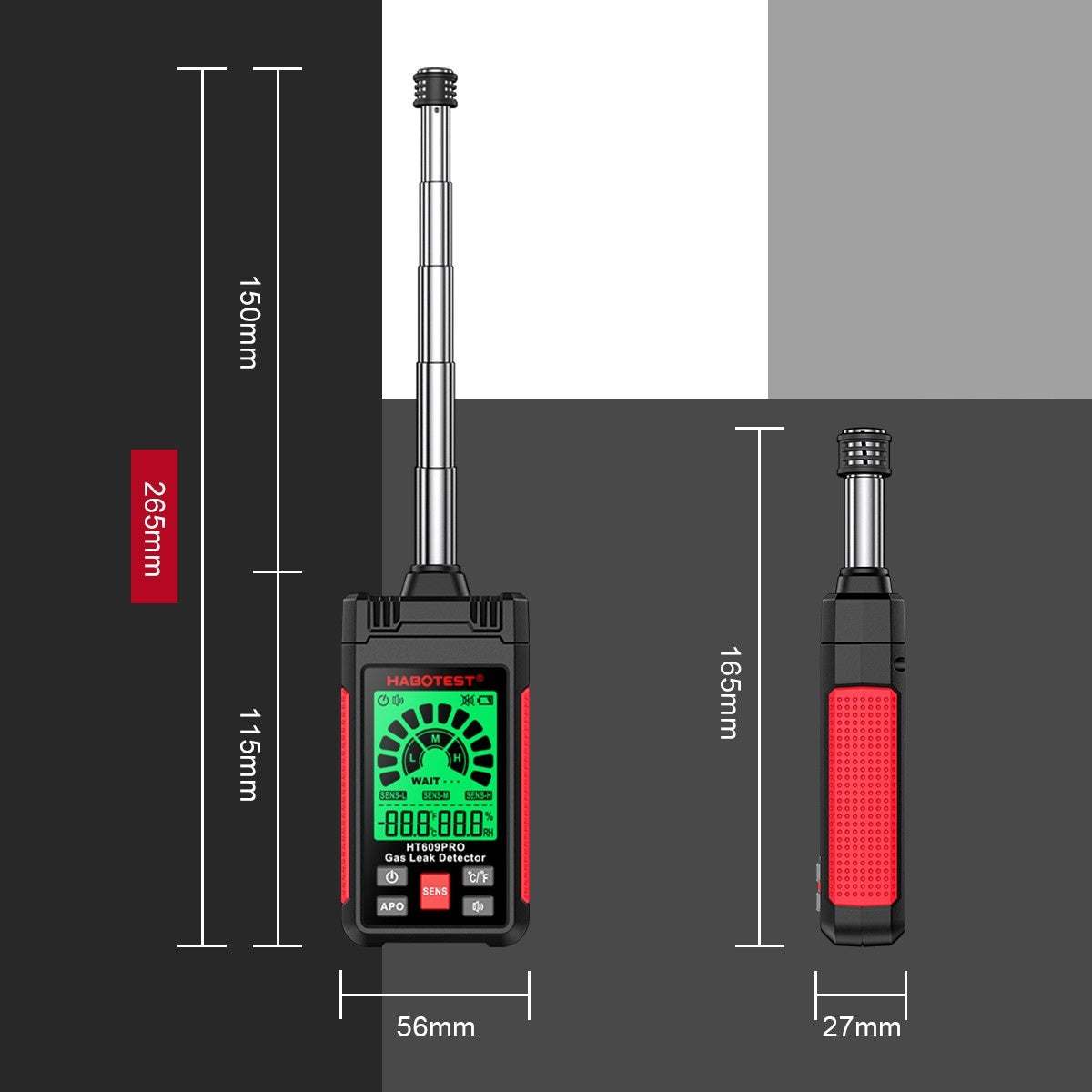 HT609PRO Gas Leak Detector | Natural Gas Detection | 50-1000PPM | HABOTEST