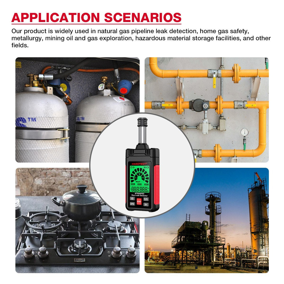 HT609PRO Gas Leak Detector | Natural Gas Detection | 50-1000PPM | HABOTEST