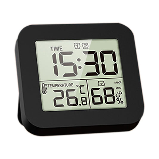 Multifunctional Hygrothermograph with LCD Display - Temperature & Humidity Meter, Recyclable Timer, Dual Alarm Clock