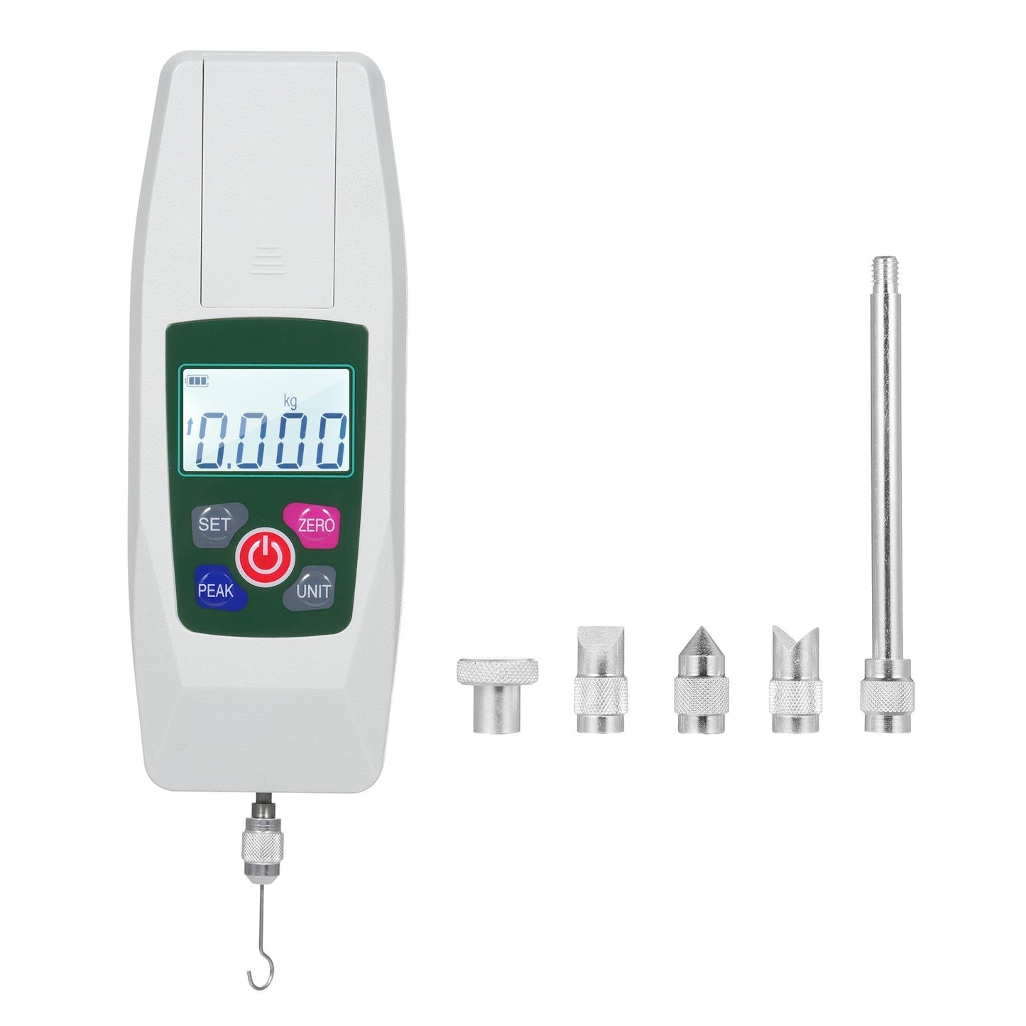Digital Force Gauge Mini Dynamometer 50N/5kg/11lb/180oz with N/Kg/Lb/Oz Units, Auto Backlight & Buzzer, 1% Accuracy