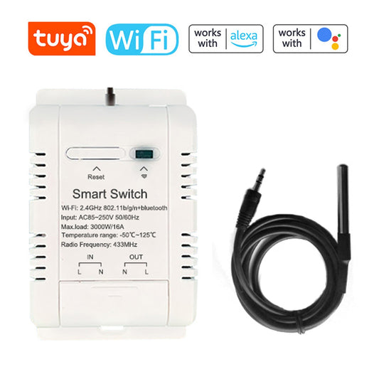 Smart WiFi Energy Circuit Breaker Switch with Real-time Temperature & Power Stats via App