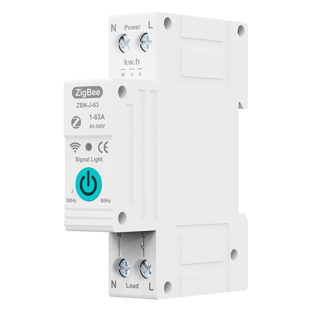 Smart ZigBee Circuit Breaker with Remote & Voice Control, Compatible with Google Assistant & Amazon Alexa