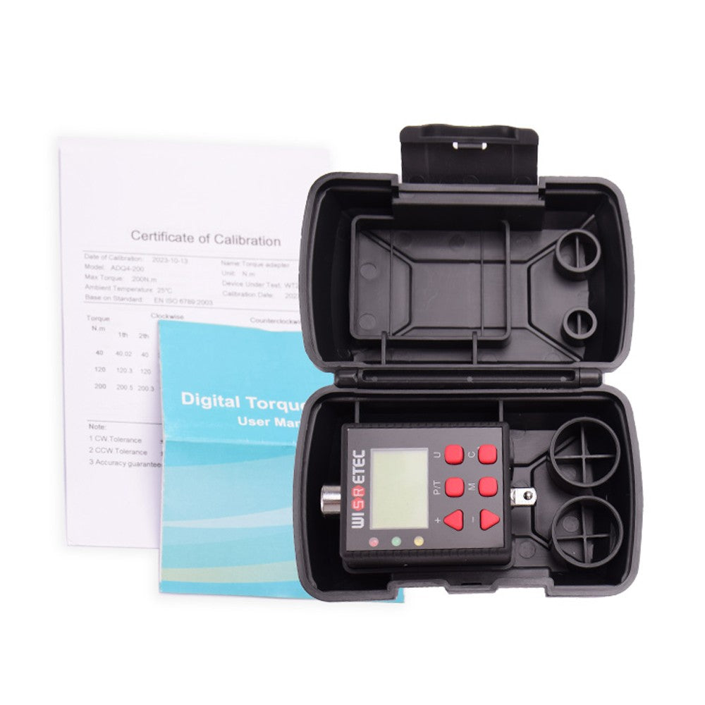 Digital Torque Meter Wrench with Backlight Display, Adjustable Units, Buzzer & LED Indicator