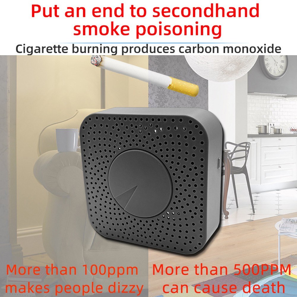 Portable Tuya WiFi Carbon Monoxide Detector & Household Air Quality Tester
