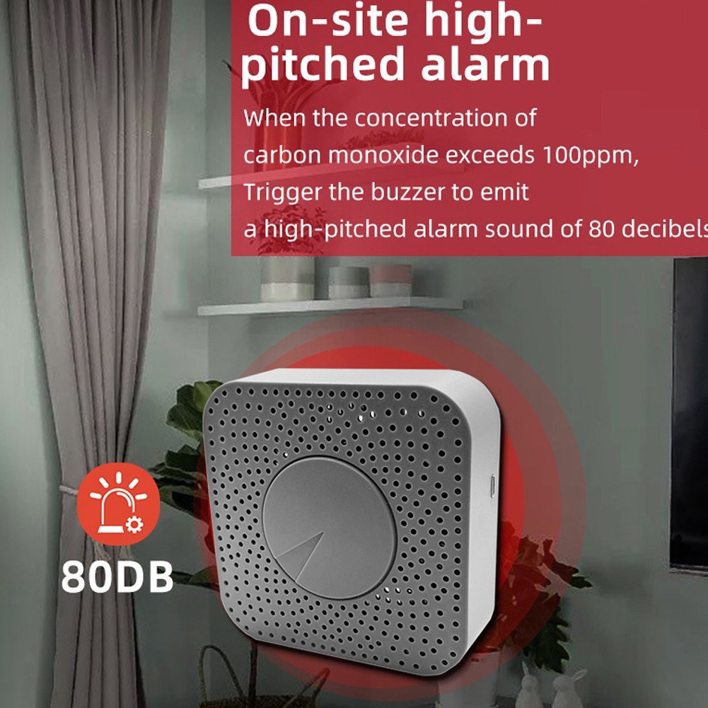 Portable Tuya WiFi Carbon Monoxide Detector & Household Air Quality Tester