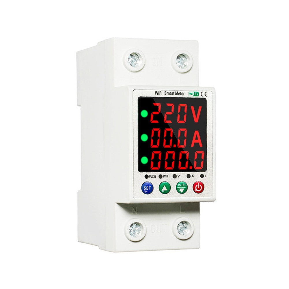 Smart WiFi Metering Breaker with Digital Display & Auto Reclosure - Tuya Compatible