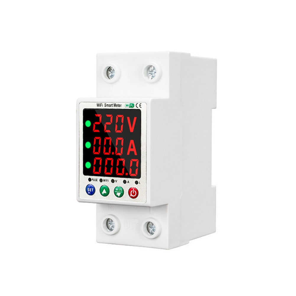Smart WiFi Metering Breaker with Digital Display & Auto Reclosure - Tuya Compatible