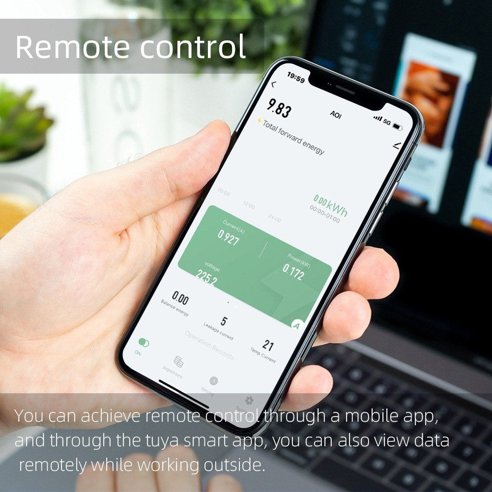 Smart WiFi Metering Breaker with Digital Display & Auto Reclosure - Tuya Compatible