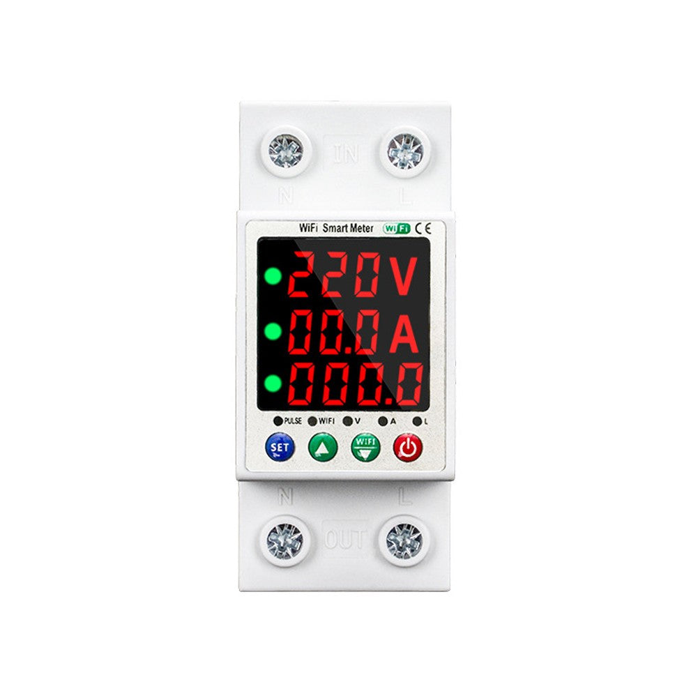 Smart WiFi Metering Breaker with Digital Display & Auto Reclosure - Tuya Compatible