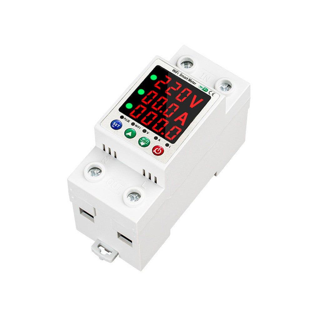Smart WiFi Metering Breaker with Digital Display & Auto Reclosure - Tuya Compatible