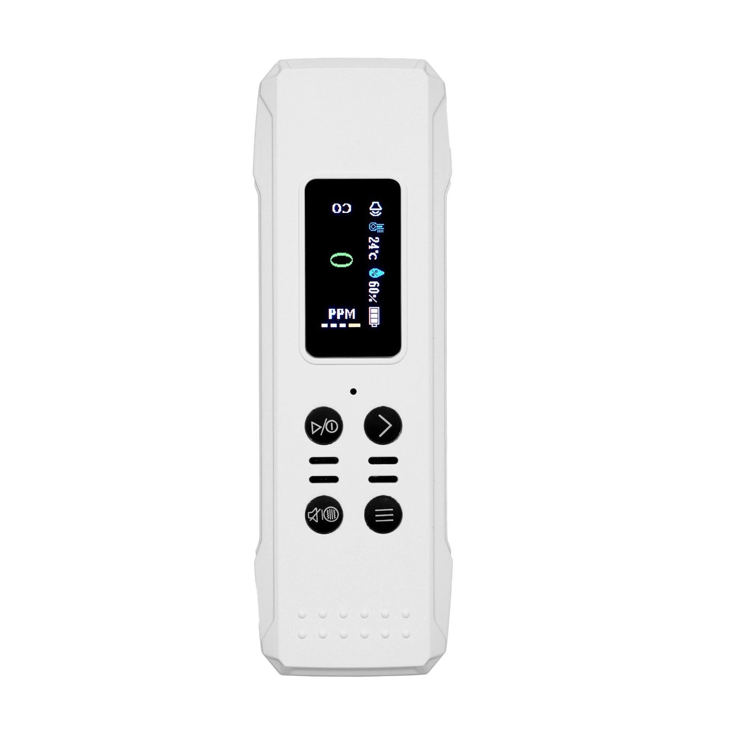 Portable 3-in-1 Carbon Monoxide Detector: 0-1000PPM Air Quality Monitor, CO Gas Meter, Temperature & Humidity Sensor with Alarm and Lanyard - 800mAh Battery for Basement, Camp, Trip, RV, Car