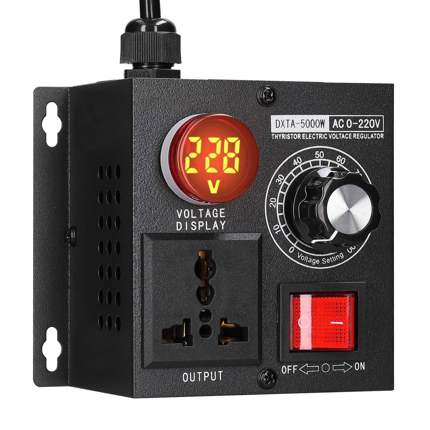 5000W AC220V Stepless Voltage Regulator: Portable Variable Single-Phase Controller for Temperature, Speed, and Light Adjustment