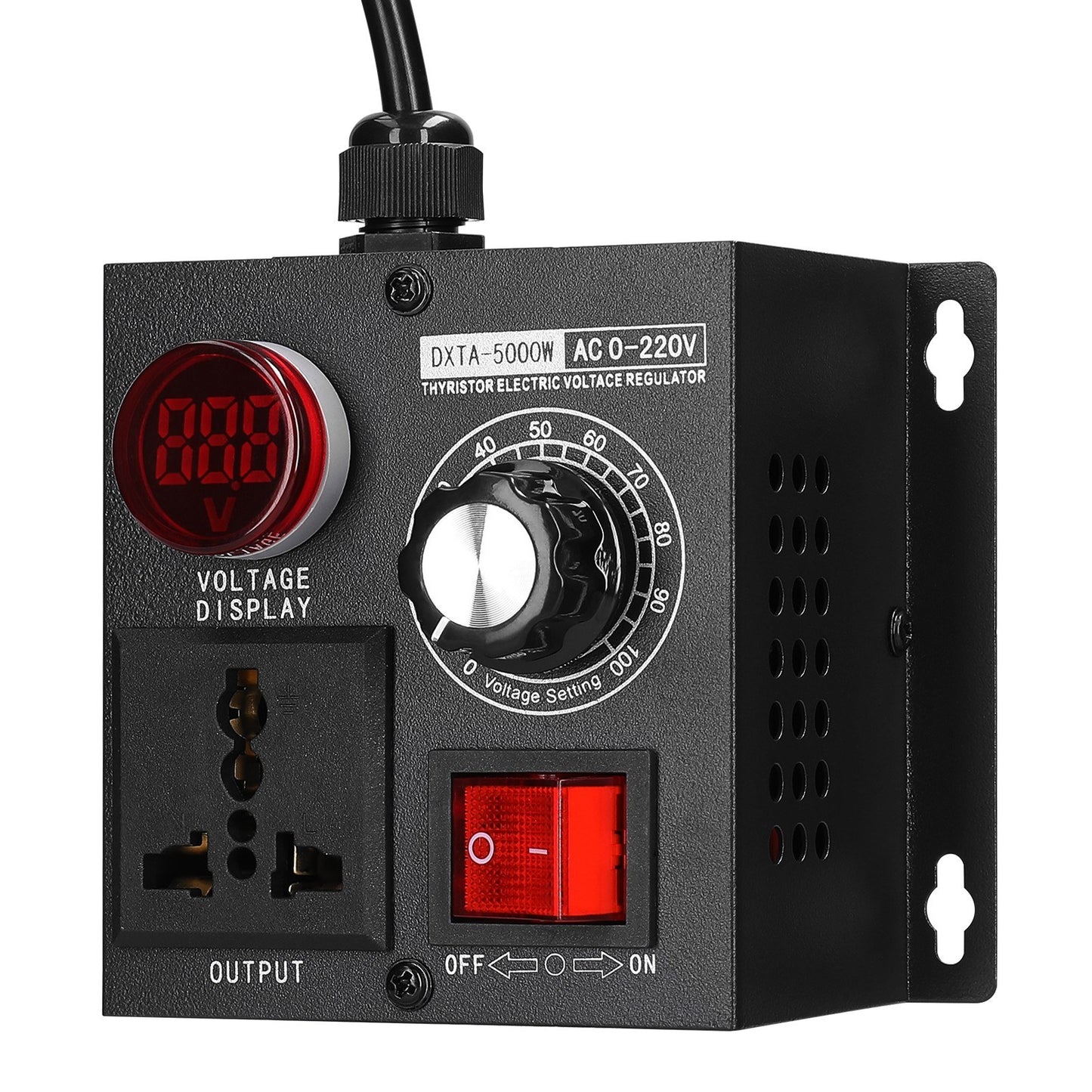 5000W AC220V Stepless Voltage Regulator: Portable Variable Single-Phase Controller for Temperature, Speed, and Light Adjustment