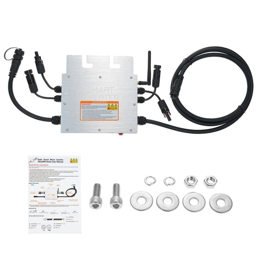 700W Solar Micro Inverter Grid Tie, Waterproof IP65, WiFi Control, Automatic DC to AC Identification, 120/230V