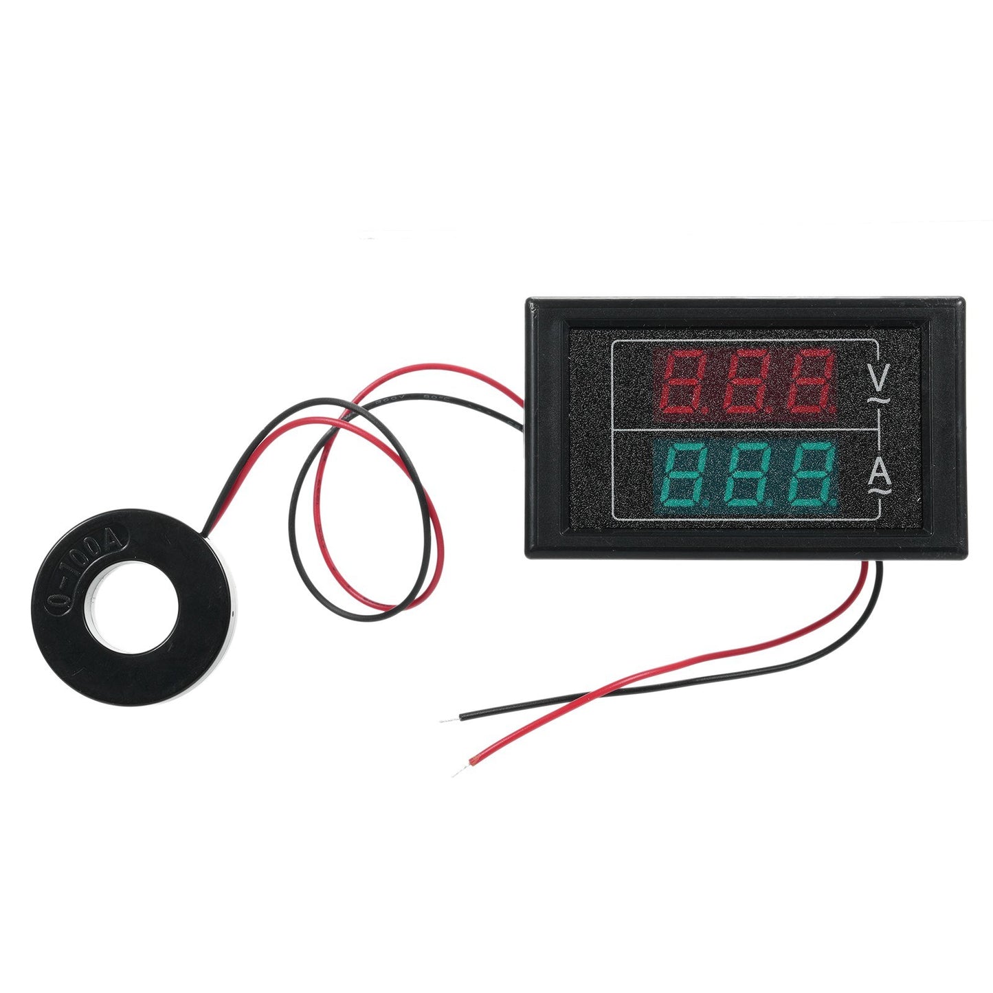 Digital Volt Amp Meter AC 60-500V 100A with Current Transformer, 2-in-1 Mini Ammeter Voltmeter Gauge, Dual LED Display, Universal Car Accessories