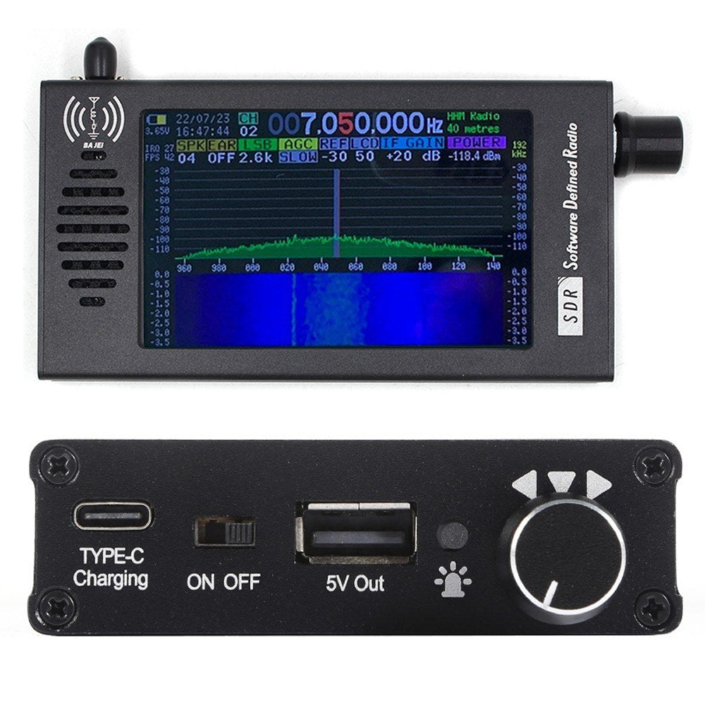 Professional Portable SDR Radio Receiver 100KHz-149MHz with Multifunctional Shortwave Antenna