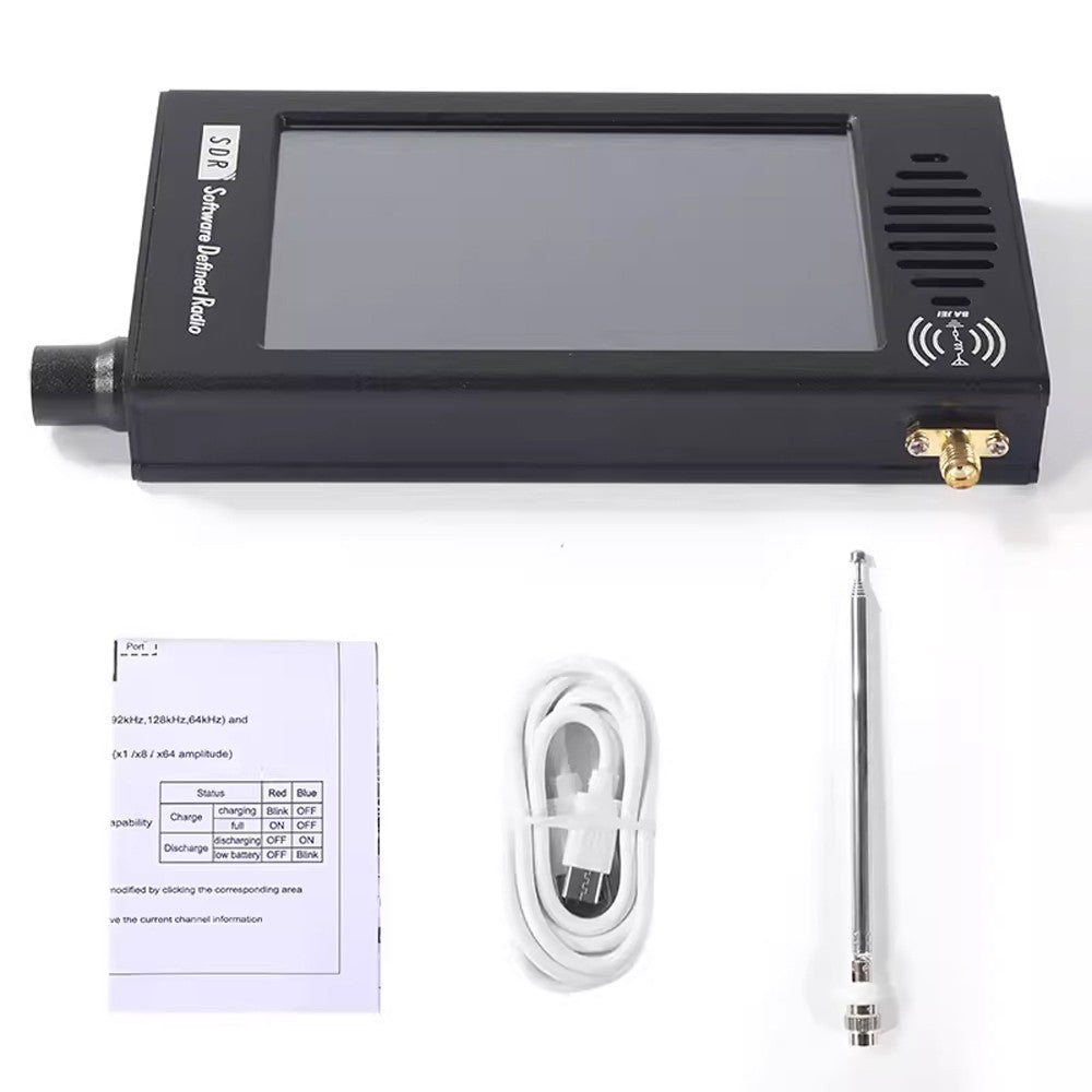 Professional Portable SDR Radio Receiver 100KHz-149MHz with Multifunctional Shortwave Antenna