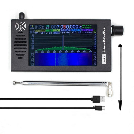 Professional Portable SDR Radio Receiver 100KHz-149MHz with Multifunctional Shortwave Antenna