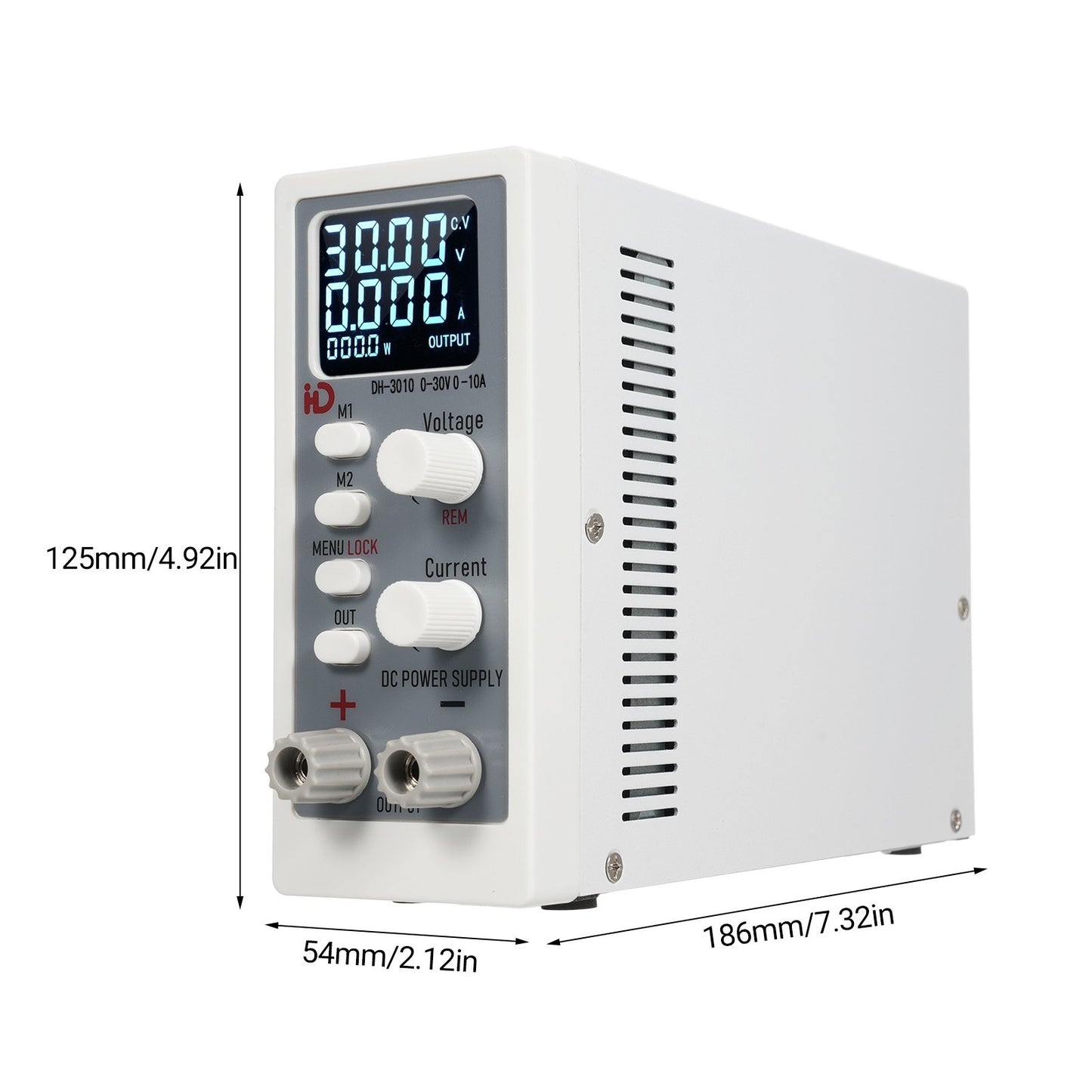 Adjustable DC Power Supply 30V 10A 300W with Encoder Knob & 4-Digit LED Display for Lab & DIY Projects