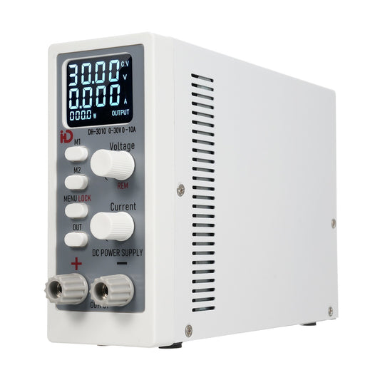 Adjustable DC Power Supply 30V 10A 300W with Encoder Knob & 4-Digit LED Display for Lab & DIY Projects