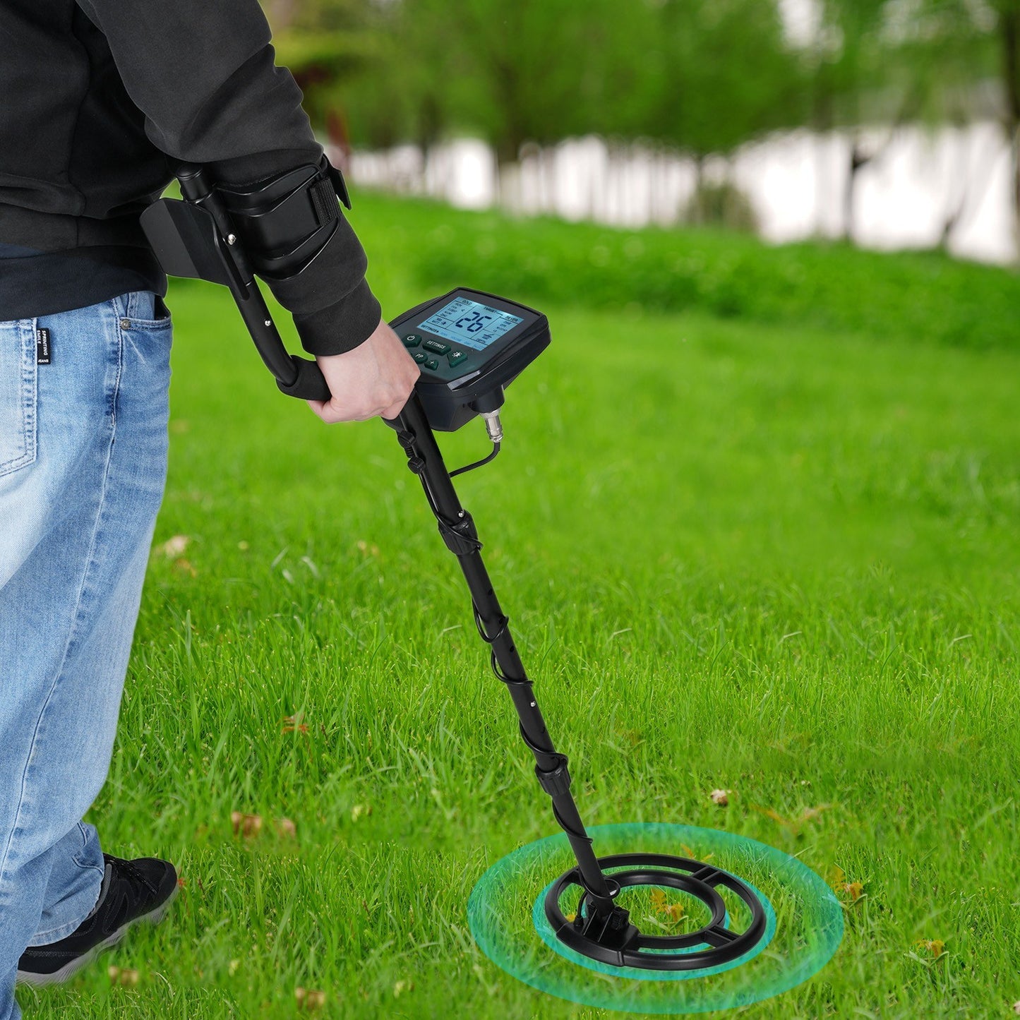 Professional Waterproof Metal Detector for Adults - High Accuracy Gold, Silver, Copper Finder with LCD Display & 4 Modes