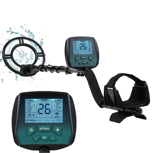 Professional Waterproof Metal Detector for Adults - High Accuracy Gold, Silver, Copper Finder with LCD Display & 4 Modes