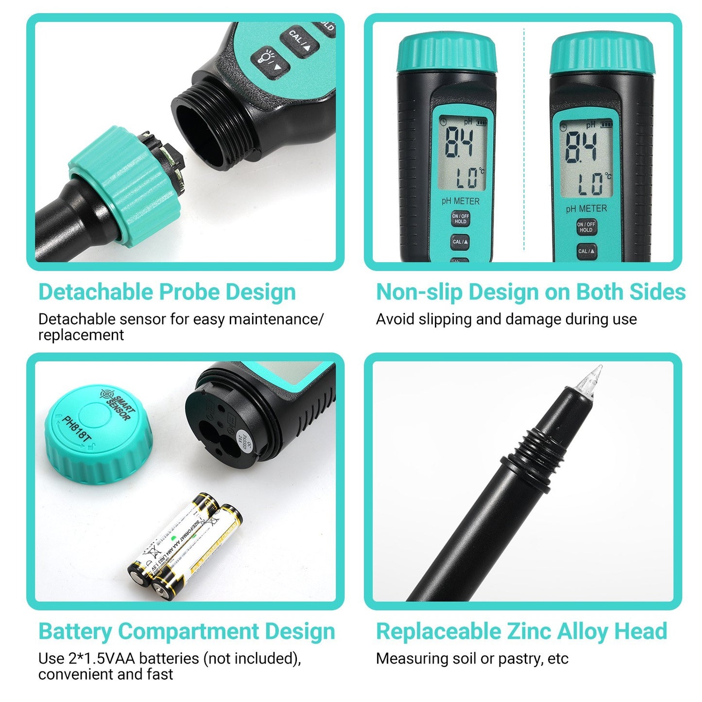 Digital Soil pH Meter - SMART SENSOR for Gardeners, Plant Care, Potting Soil & Growing Media