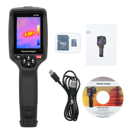 Rechargeable Handheld IR Thermal Camera, 120x90 Resolution, 2.8 LCD, 50Hz, 32GB SD, 2m Drop Proof