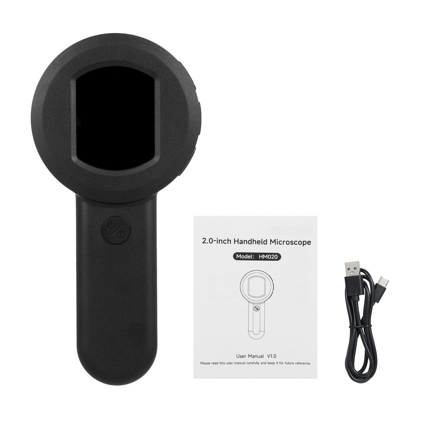Digital Magnifier 100X with 2.0 IPS Screen & Dual Light - Windows Compatible