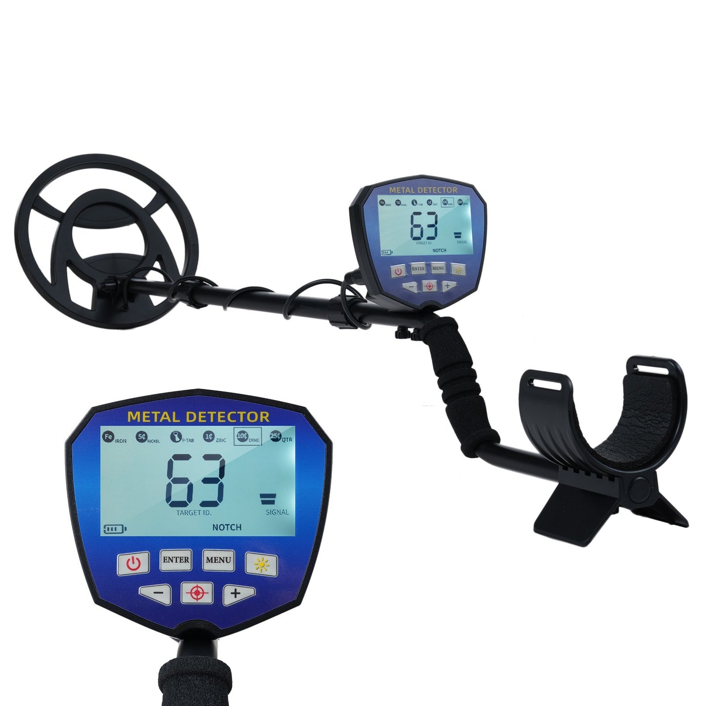 Professional Metal Detector for Adults with LCD Display, High Accuracy Waterproof Coil, 3 Modes Adjustable for Gold and Silver Treasure Hunting