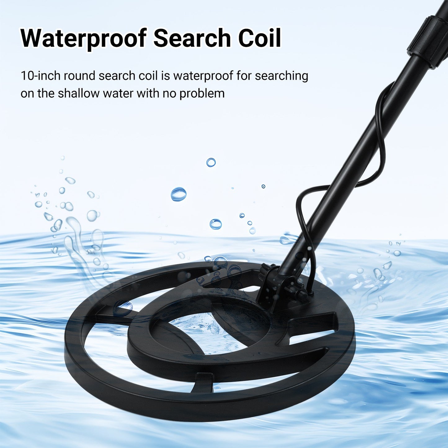 Professional Metal Detector for Adults - High Accuracy Gold Finder with LCD Display, 5 Modes, 10-Inch