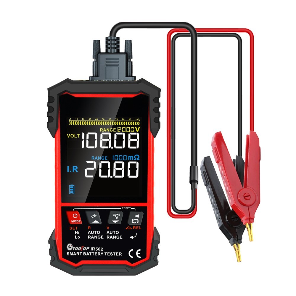 3.2-inch Display Battery Tester: Internal Resistance & Voltage Measurement with Self-Calibration, Filtering, Dual Alarms, Auto Shutdown