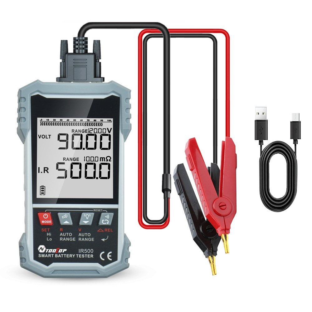 3.2-inch Display Battery Tester: Internal Resistance & Voltage Measurement with Self-Calibration, Filtering, Dual Alarms, Auto Shutdown