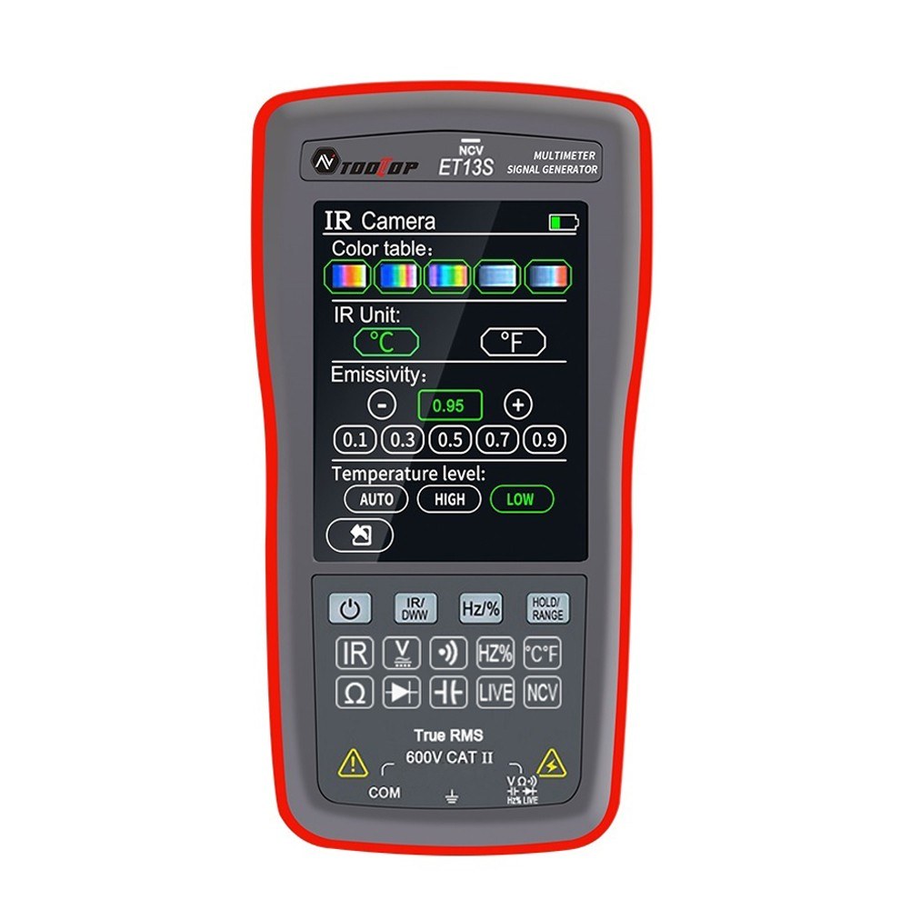 2-in-1 Thermal Imaging Multimeter, 192x192 IR Resolution, 10,000 Counts, 2.8 Touchscreen, -20℃ to 550℃ Temperature Range