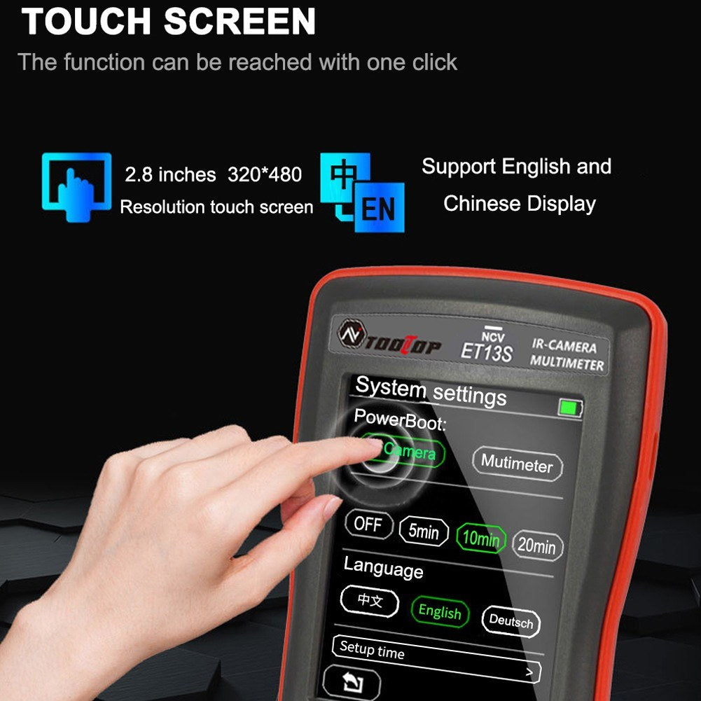 2-in-1 Thermal Imaging Multimeter, 192x192 IR Resolution, 10,000 Counts, 2.8 Touchscreen, -20℃ to 550℃ Temperature Range