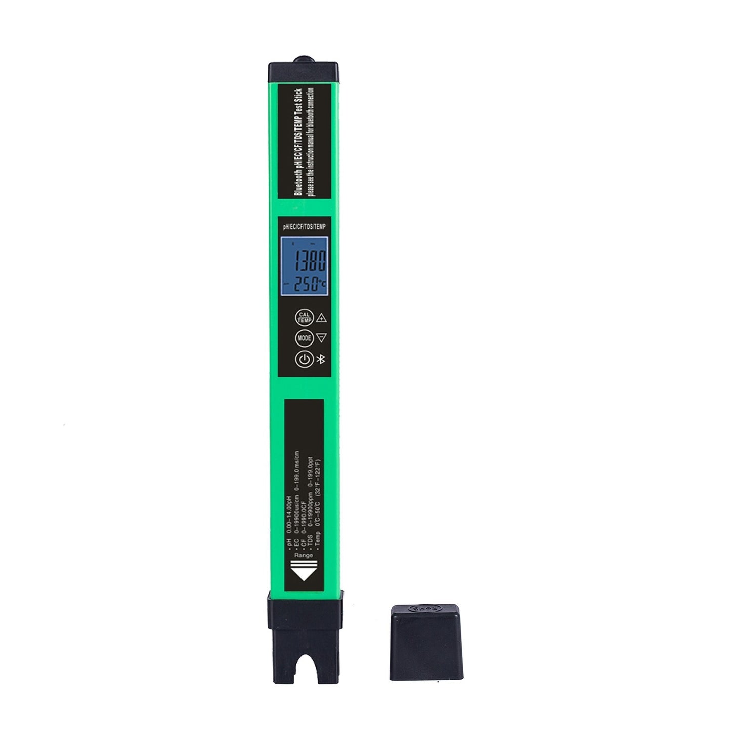 5-in-1 Digital pH Meter: Smart Bluetooth Water Quality Tester for pH/EC/TDS/CF/Temp - Ideal for Drinking Water, Hydroponics & Aquariums