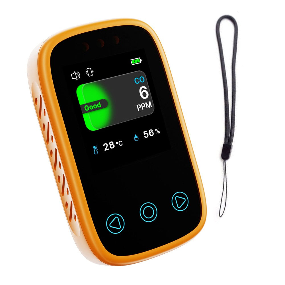 3-in-1 Air Quality Monitor: CO2 NDIR Sensor, Temperature & Humidity Detector with Auto-Brightness Adjustable TFT LCD Display & Calibration Features
