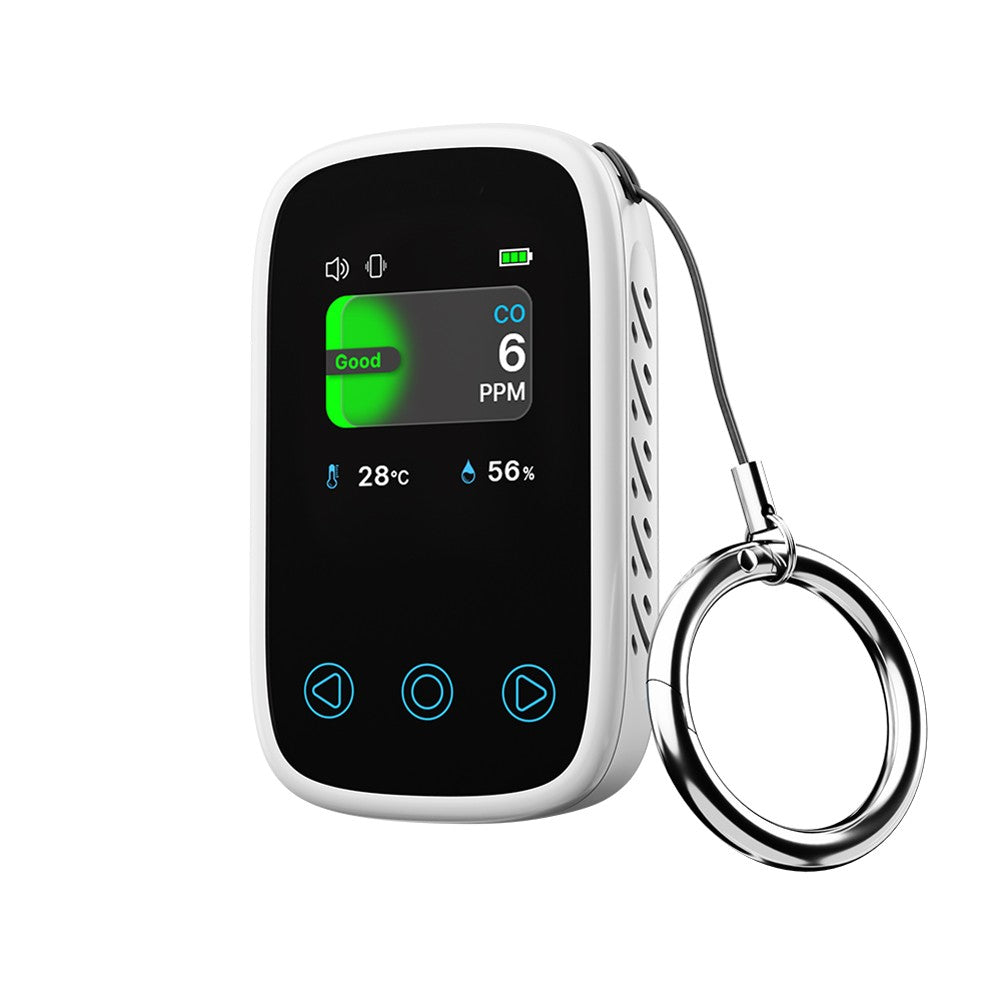 3-in-1 Air Quality Monitor: CO2 NDIR Sensor, Temperature & Humidity Detector with Auto-Brightness Adjustable TFT LCD Display & Calibration Features
