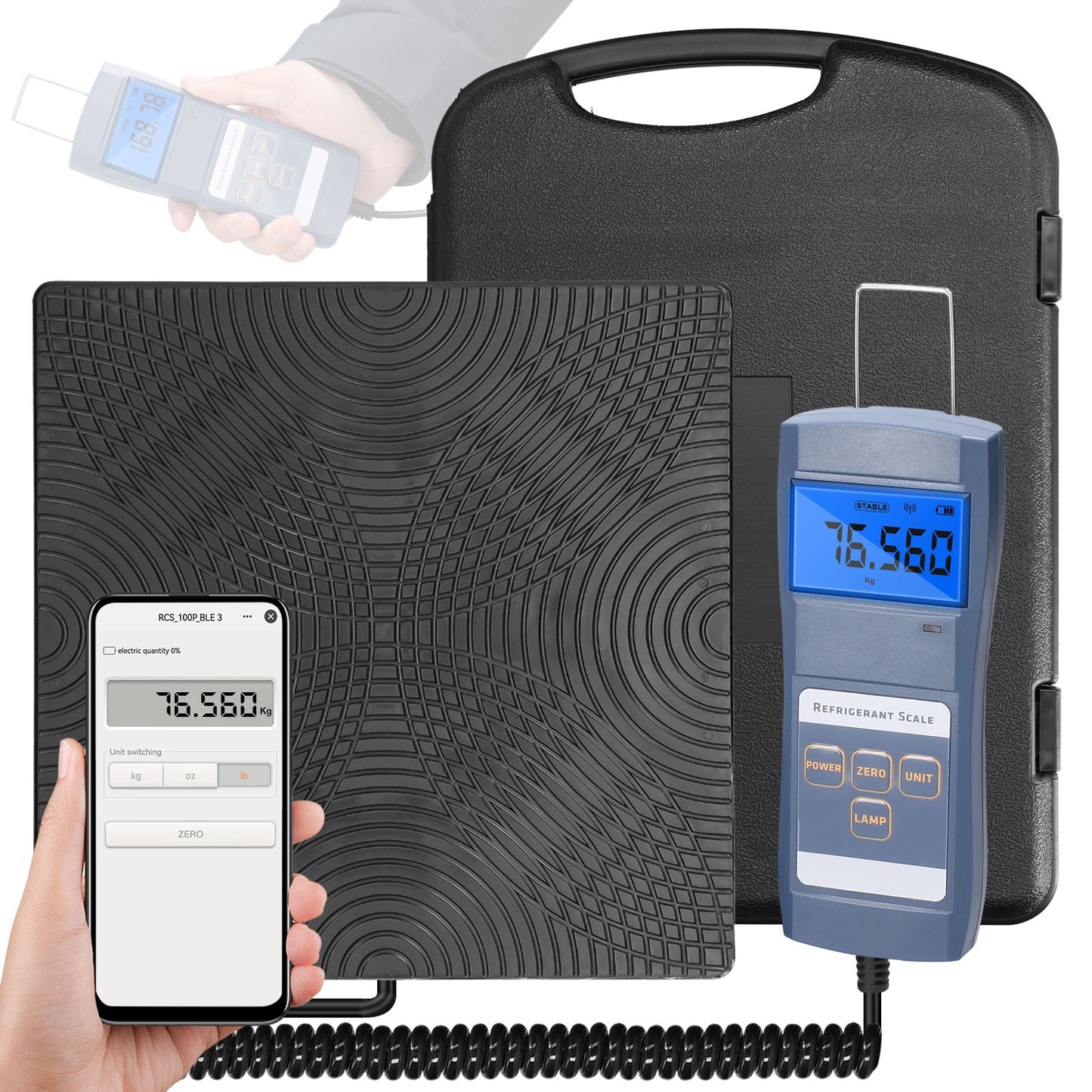 High Capacity 90kg Digital Refrigeration Scale for Refrigerant Refilling and AC Equipment