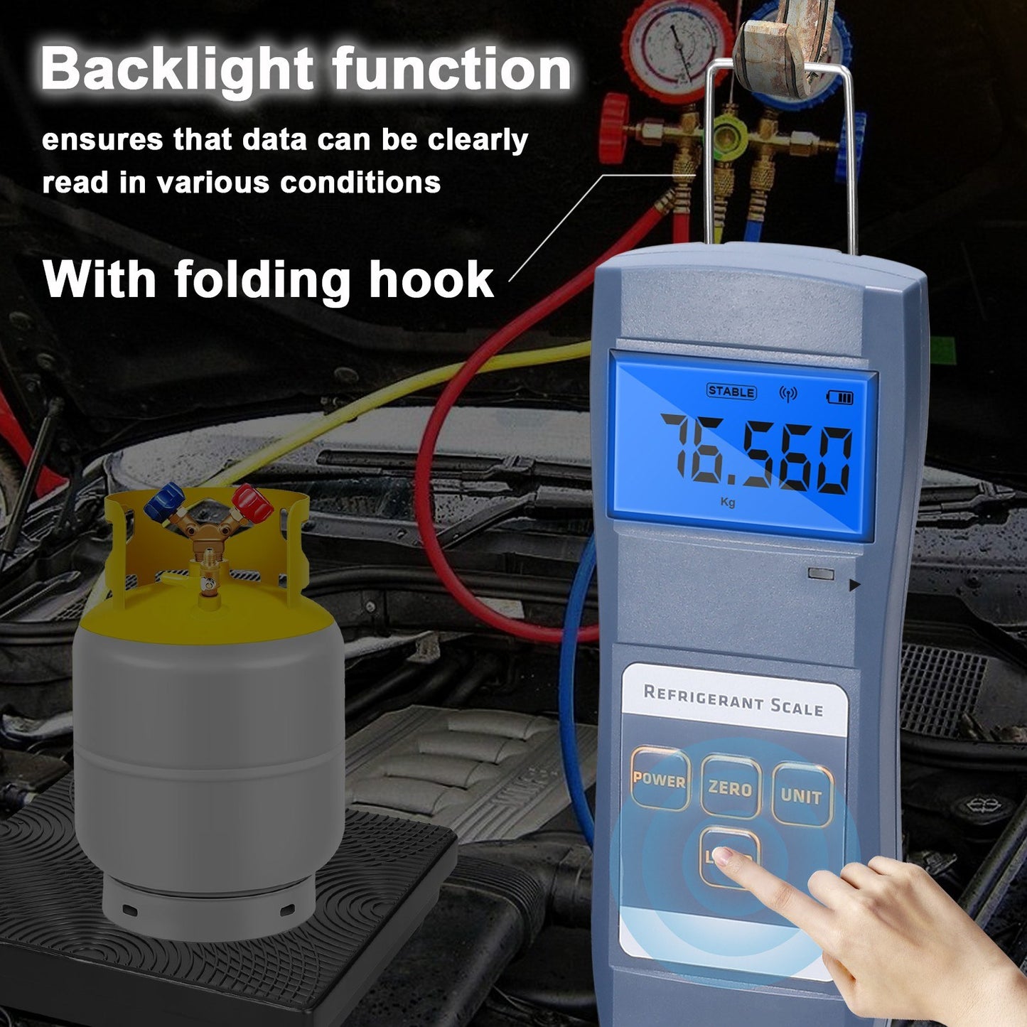 High Capacity 90kg Digital Refrigeration Scale for Refrigerant Refilling and AC Equipment