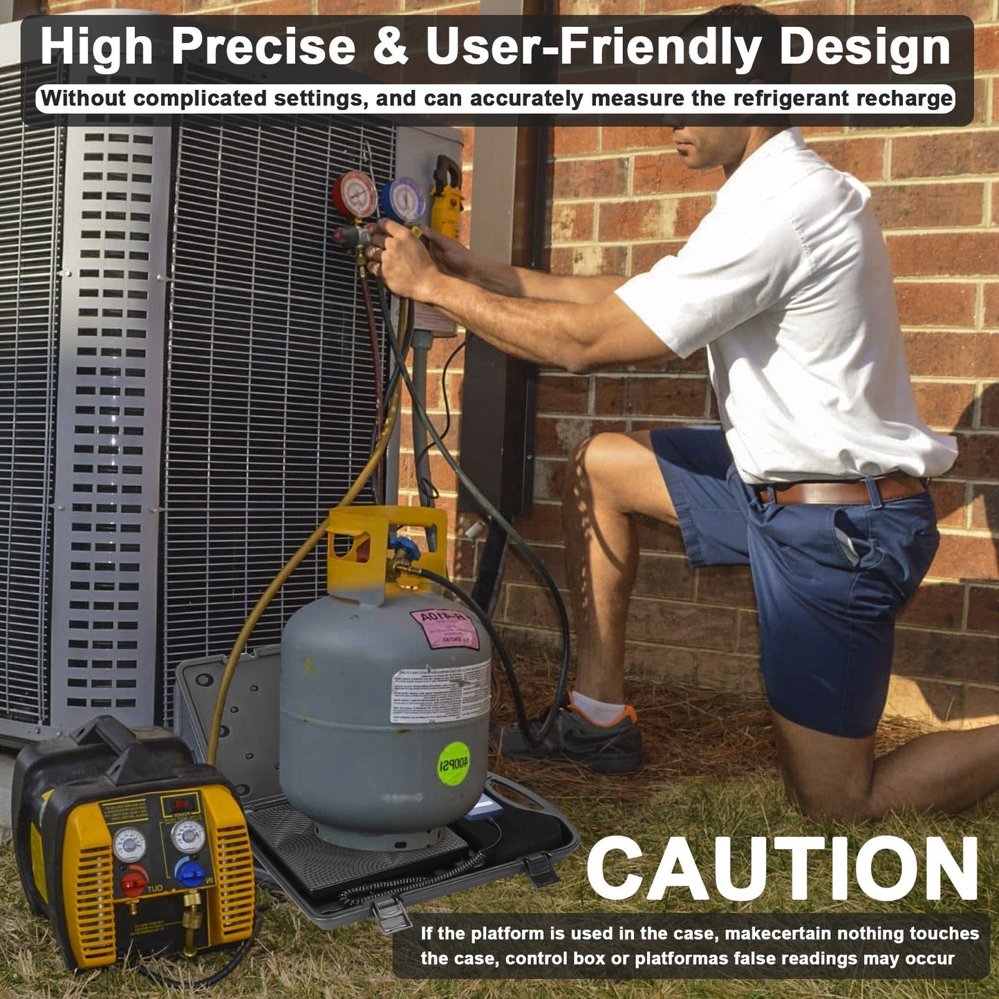 High Capacity 90kg Digital Refrigeration Scale for Refrigerant Refilling and AC Equipment