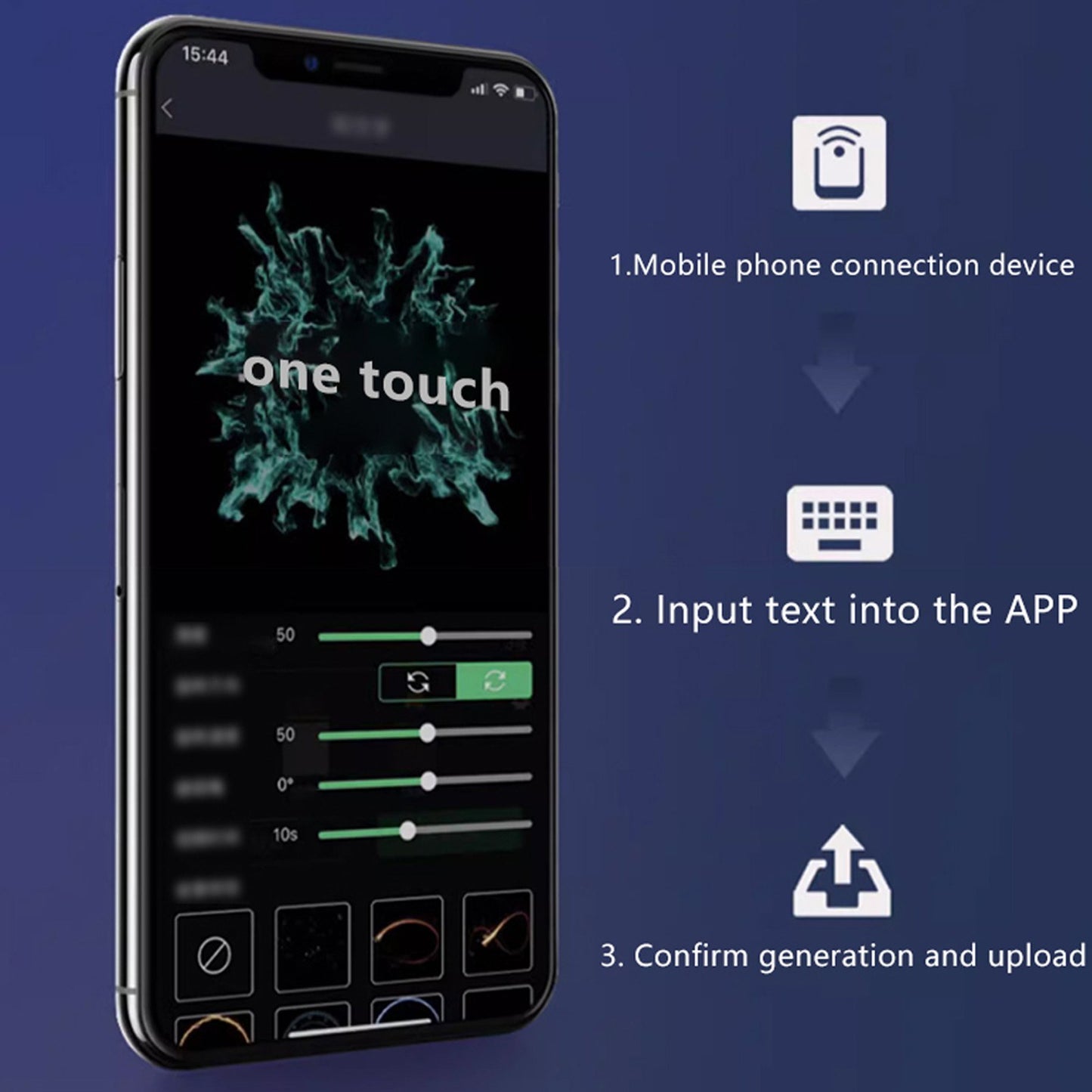 420mm Ultra-Thin 3D Holographic Projector with Mobile App & Text Features